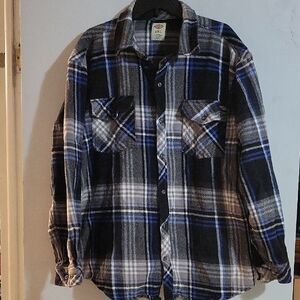 Dickies Black and Blue Plaid Shirt